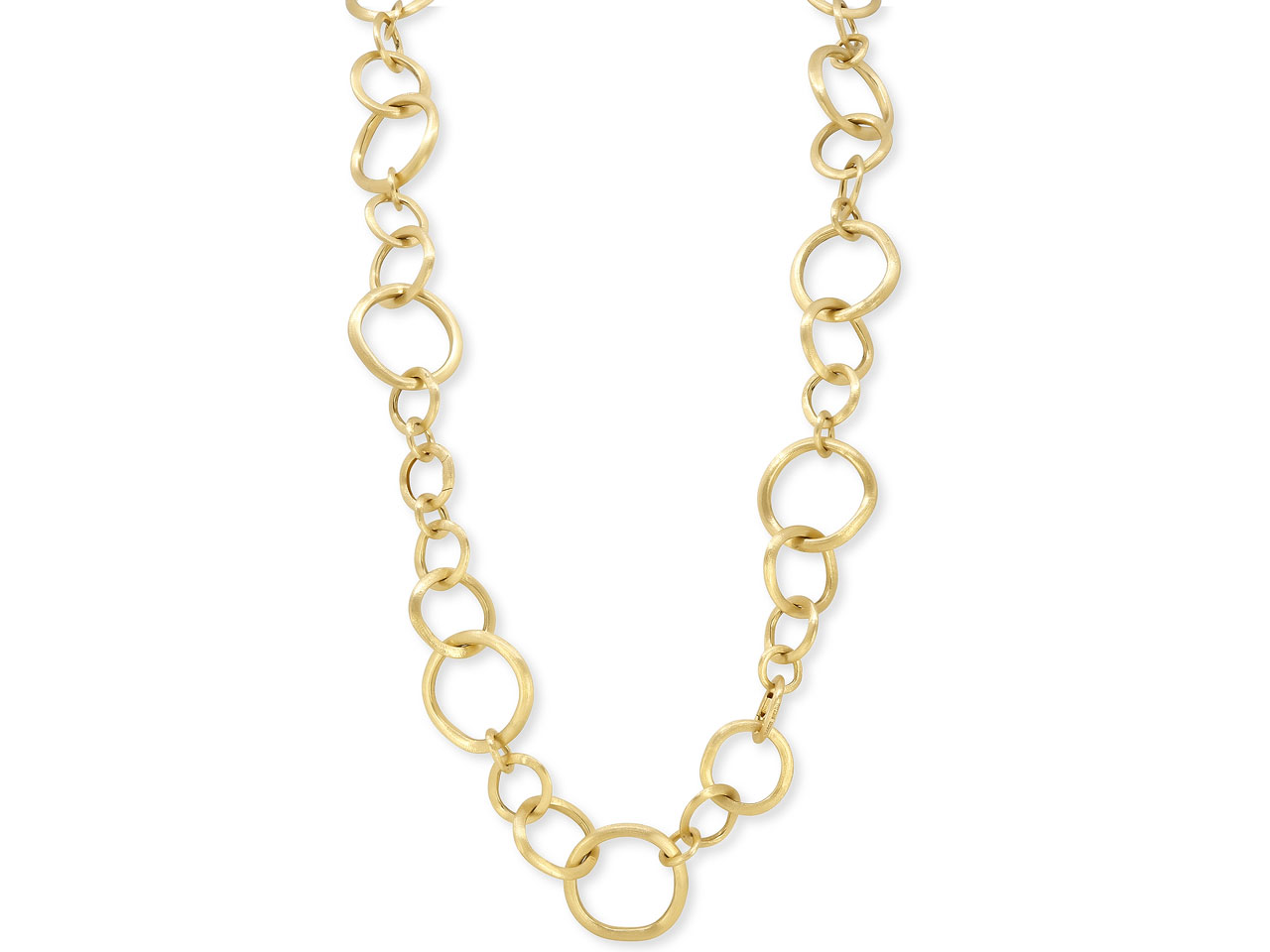 Graduated Italian Gold Chunky Chain Link Necklace