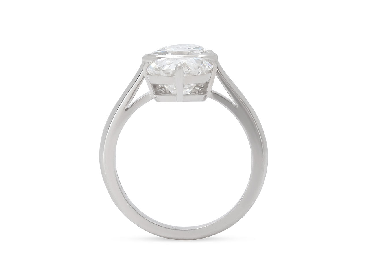 Beladora 'Bespoke' Twin Old-cut Pear and Marquise Diamond Ring in Platinum