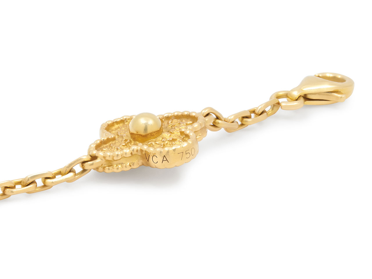 Van Cleef & Arpels 'Vintage Alhambra' Bracelet, 5 Motifs, in 18K Gold