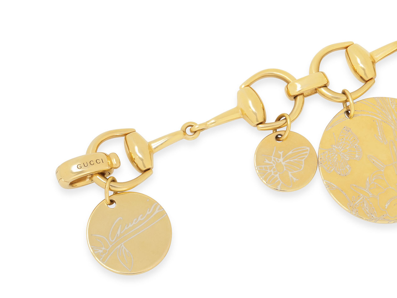 Gucci Floral Charm Bracelet in 18K Gold