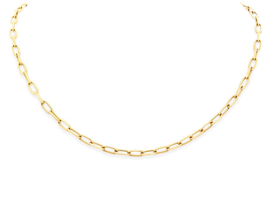Italian Cable Link Chain in 18K Gold, 16 Inches, by Beladora