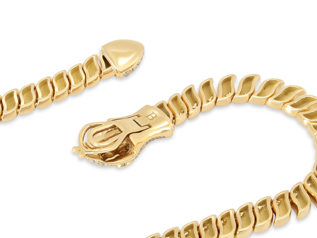 Diamond Snake Necklace in 18K Gold, by Beladora