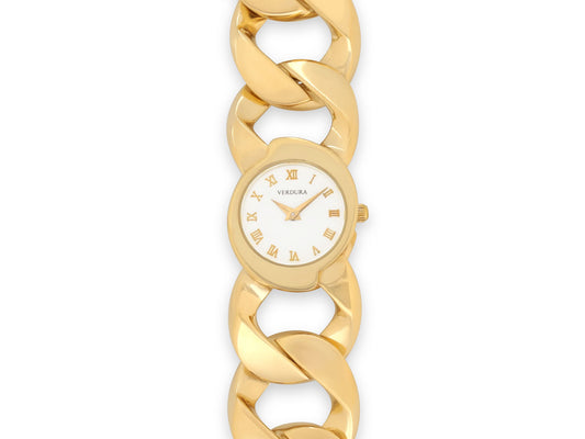Verdura 'Curb-Link Bracelet Watch' in 18K Gold