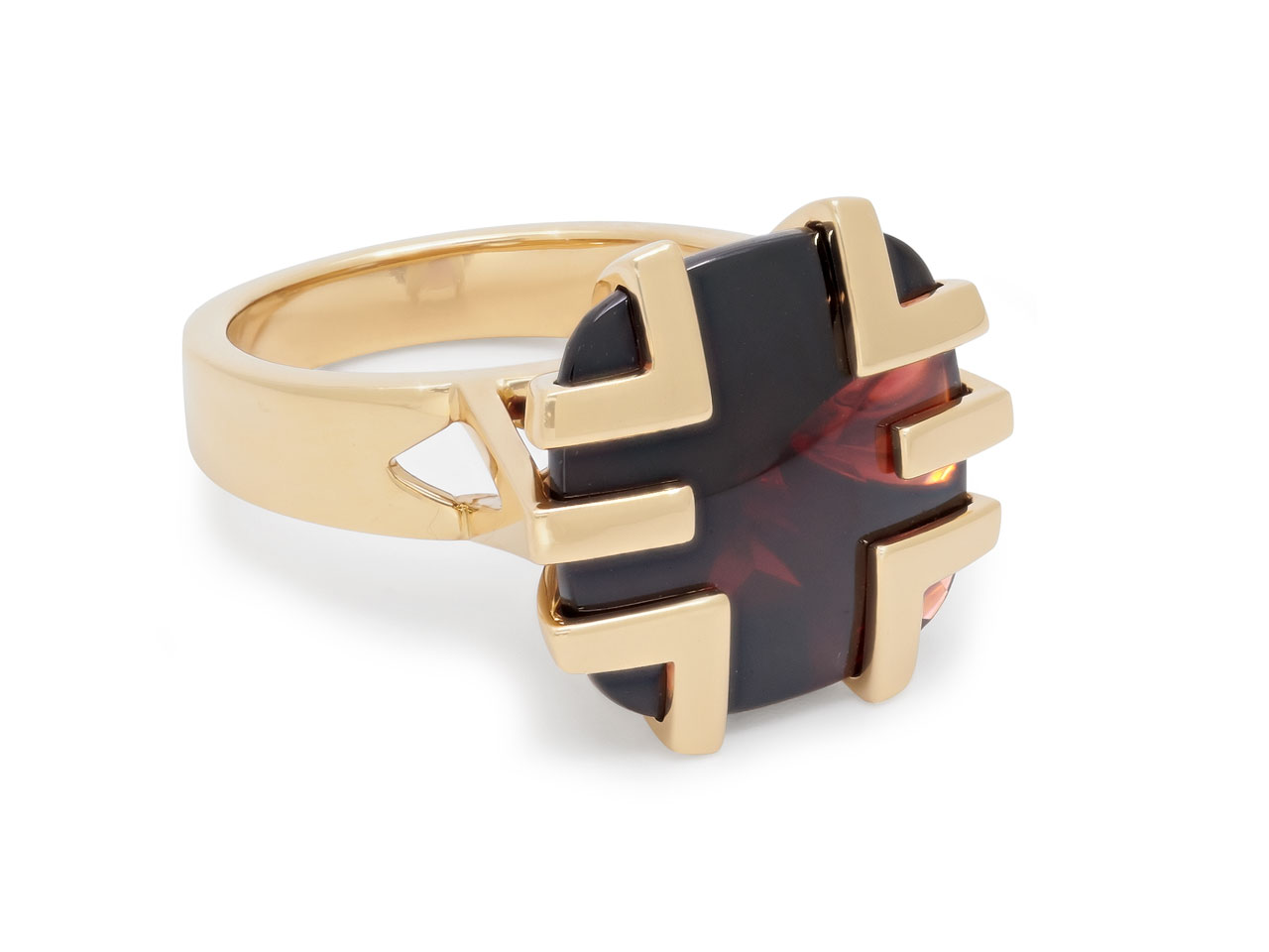 Cartier 'Le Baiser Du Dragon' Garnet Ring in 18K Gold