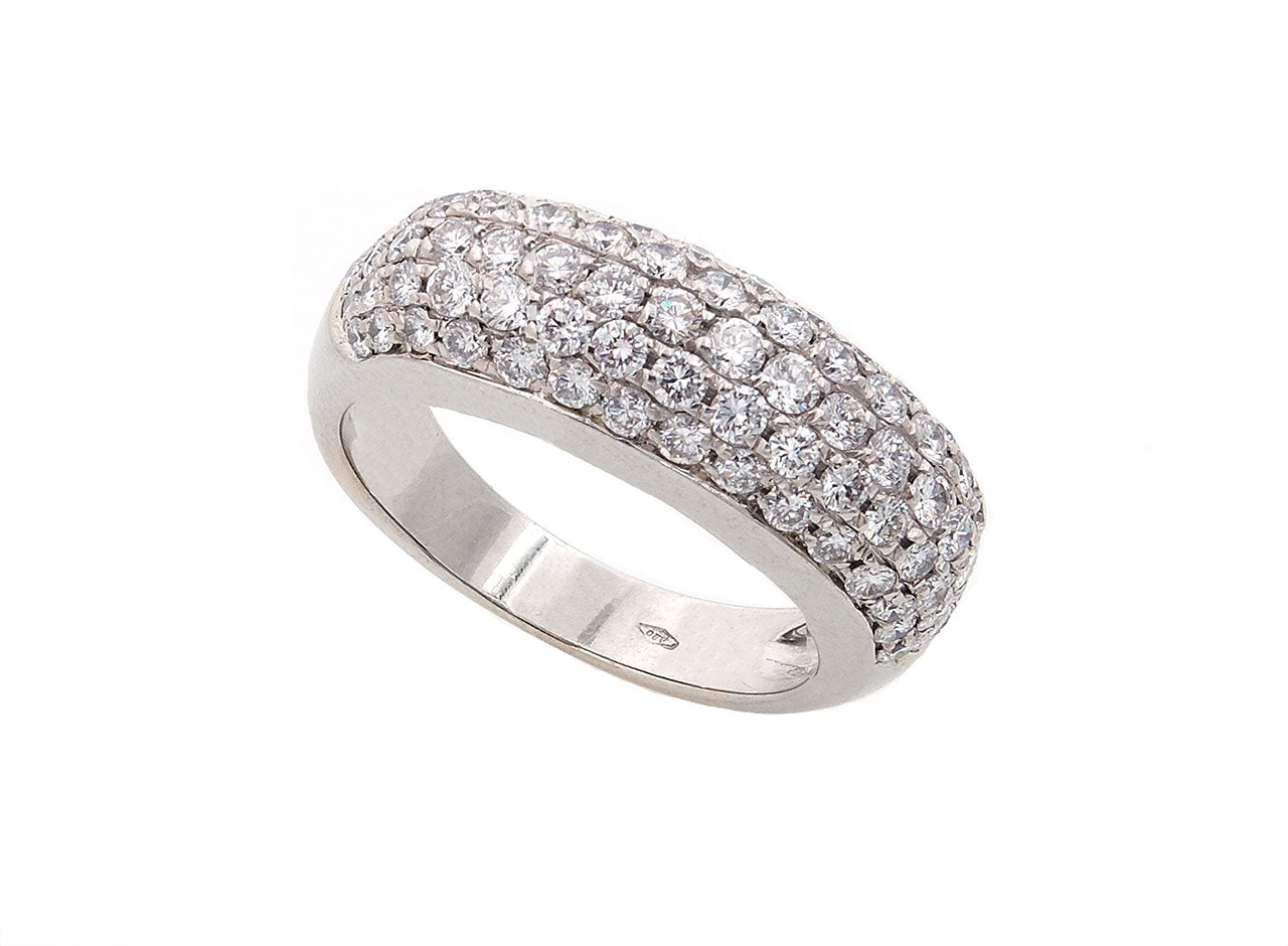 Diamond Boule Ring in 18K White Gold