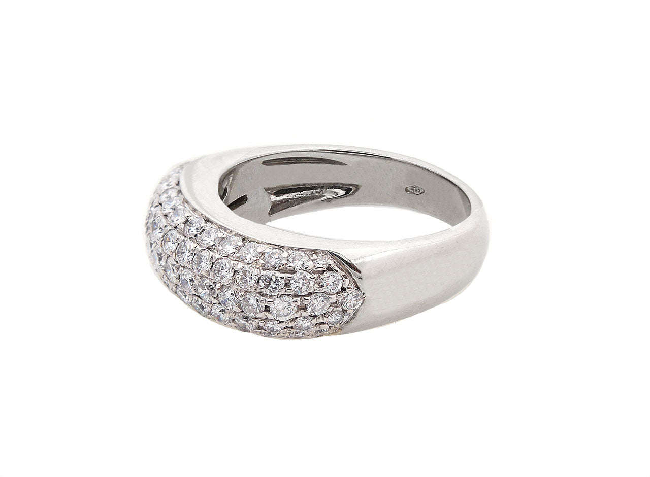 Diamond Boule Ring in 18K White Gold