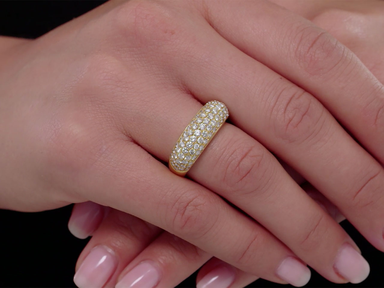 Diamond Boule Ring in 18K Gold