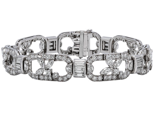 Art Deco Diamond Bracelet in Platinum