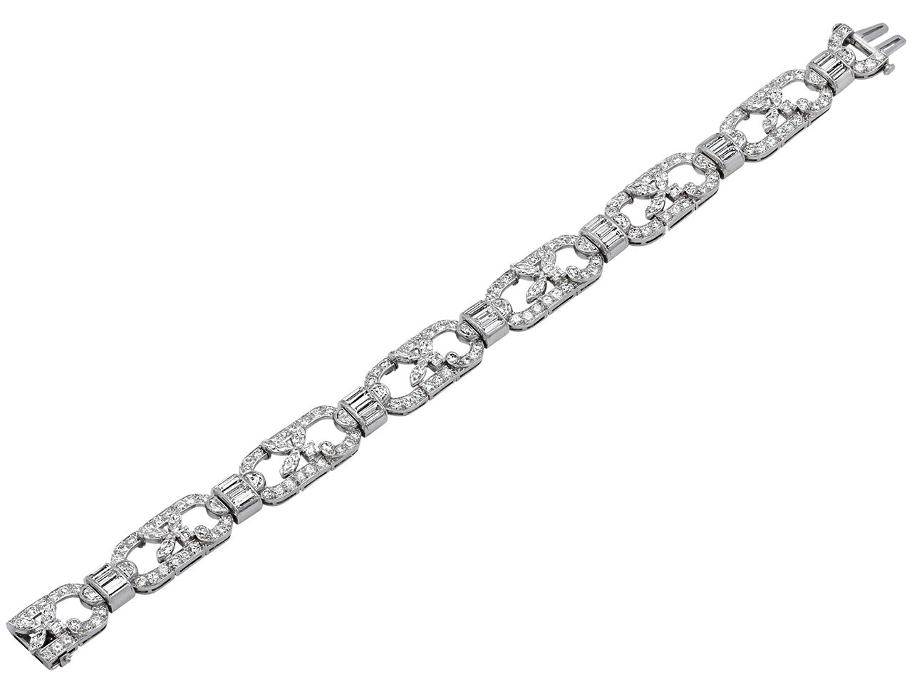 Art Deco Diamond Bracelet in Platinum