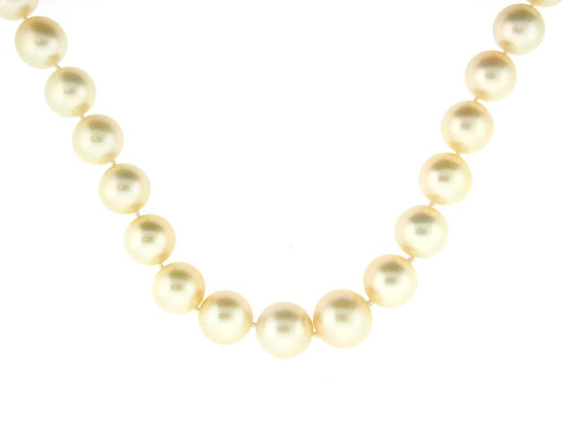 South Sea Pearl Necklace with Diamond Clasp in 18K