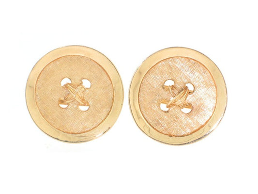 Button Cufflinks in 14K