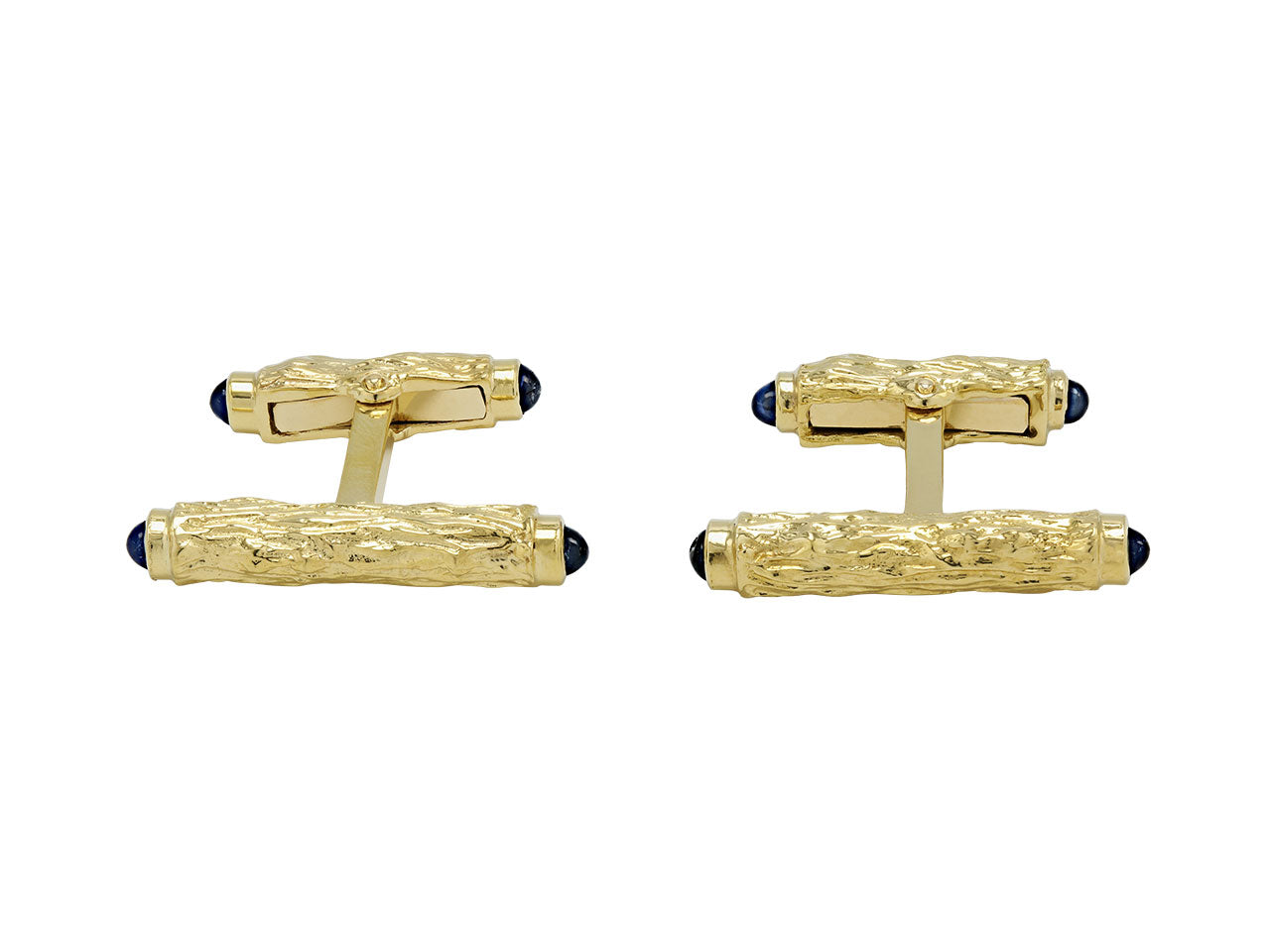 Charles Gold & Co. Bar Sapphire Cufflinks in 18K