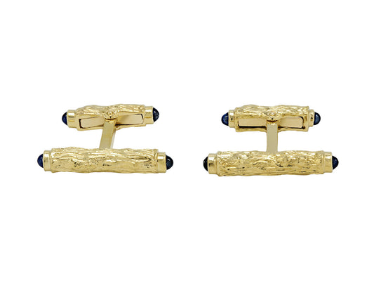 Charles Gold & Co. Bar Sapphire Cufflinks in 18K