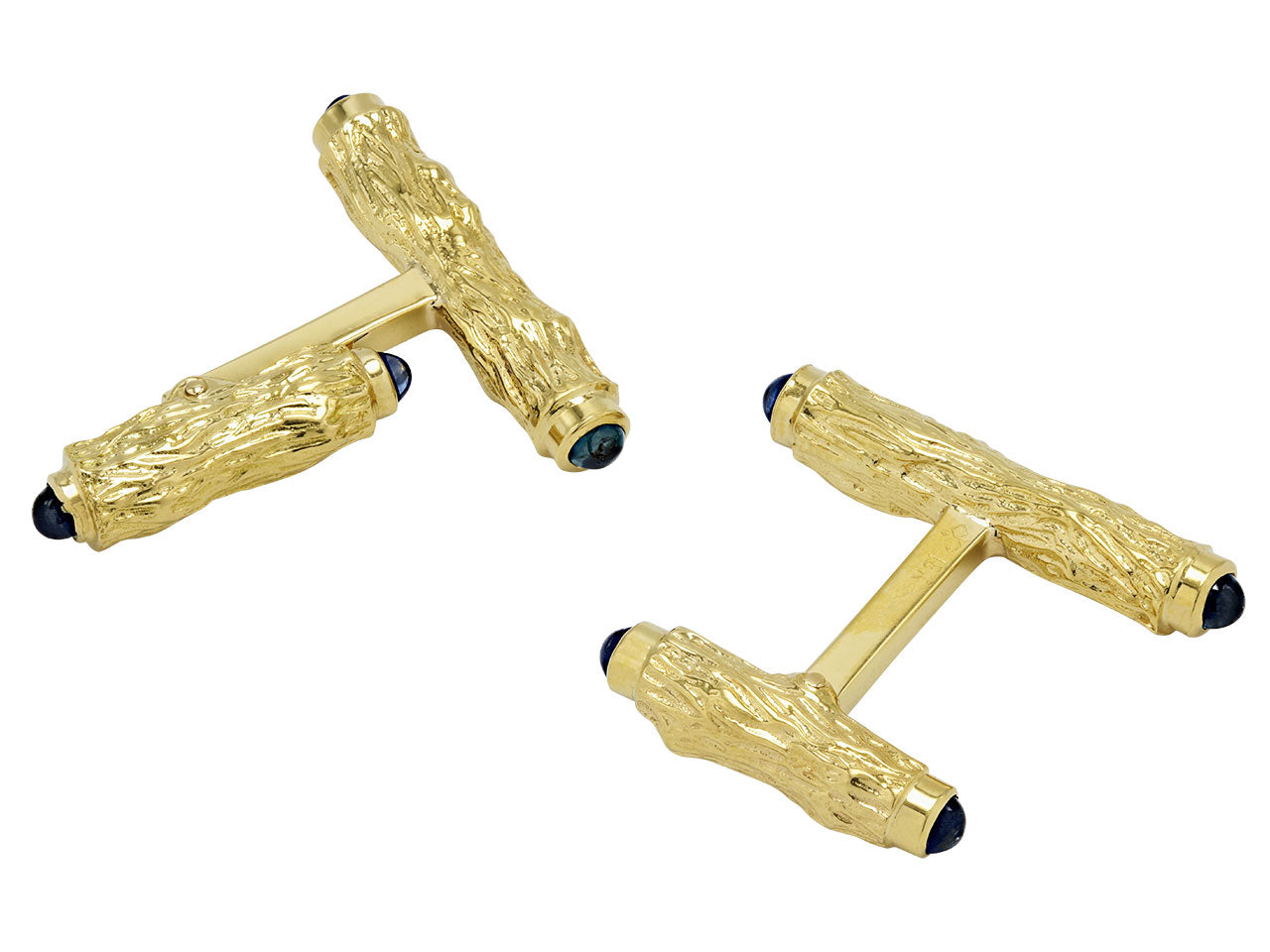 Charles Gold & Co. Bar Sapphire Cufflinks in 18K