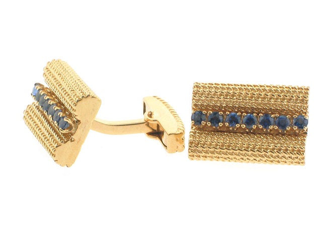 Charles Gold & Co. Sapphire Cufflinks in 18K