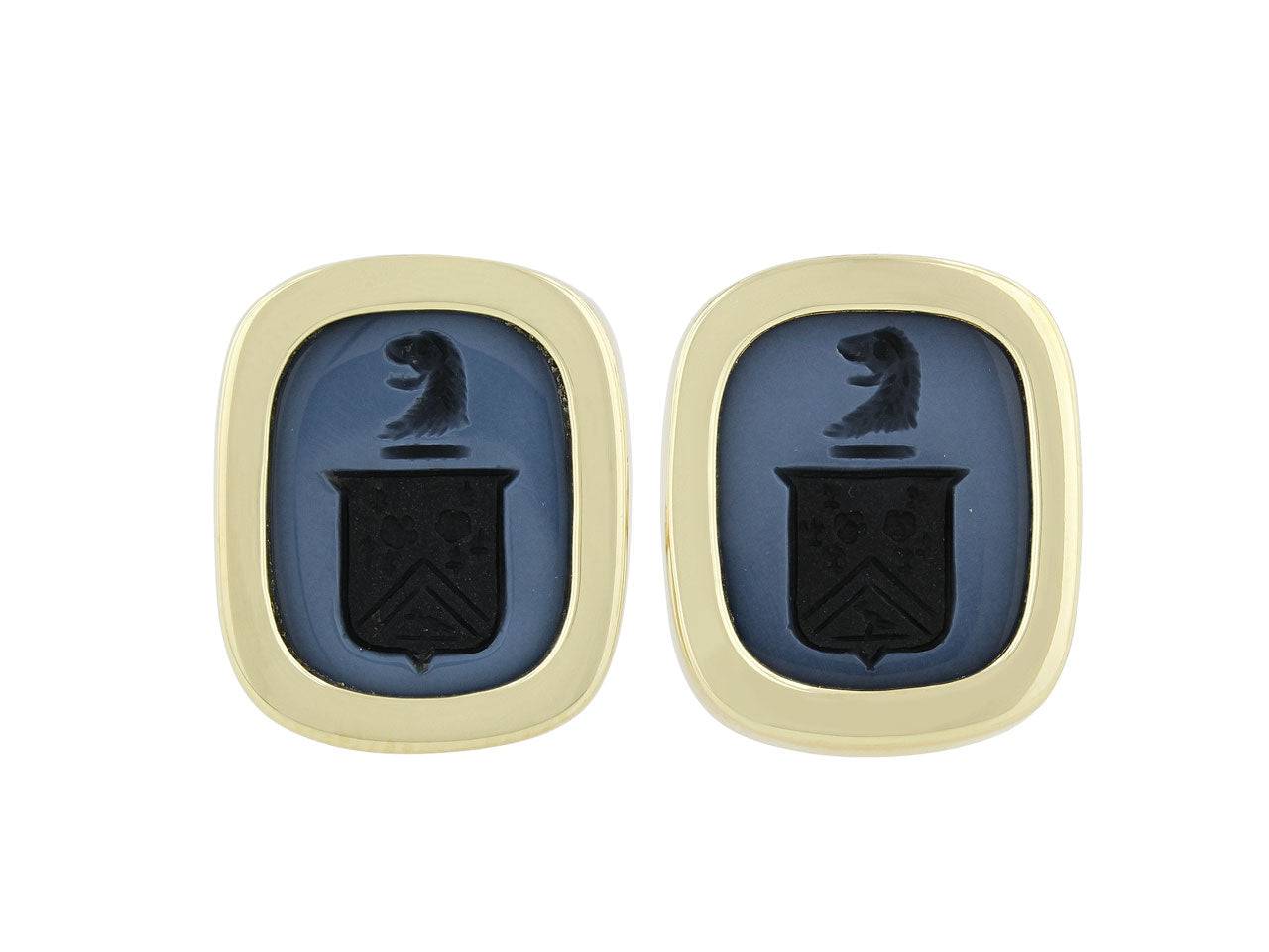 Family Crest Cufflinks in 18K Gold