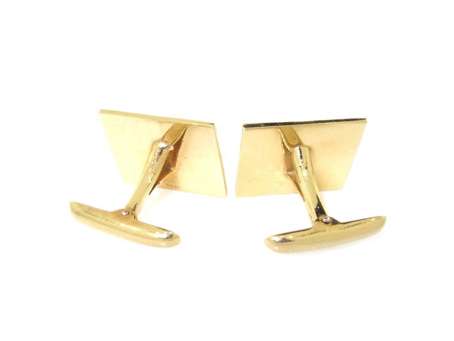 Mid-Century Partridge Cufflinks in 14K