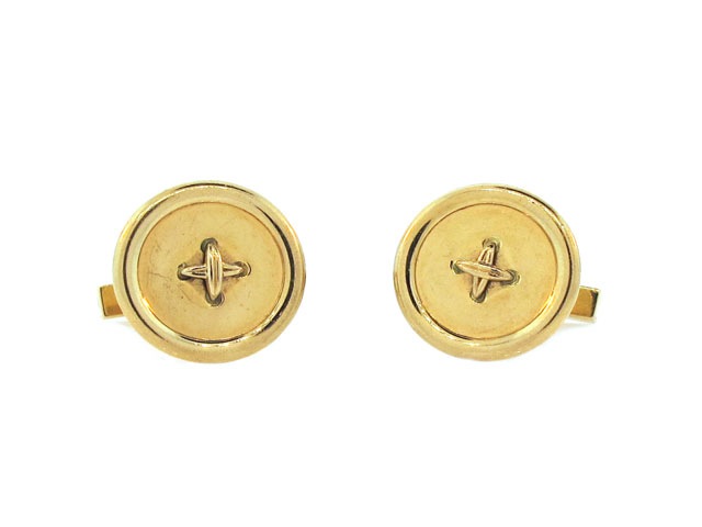 Tiffany & Co. Button Cufflinks in 14K