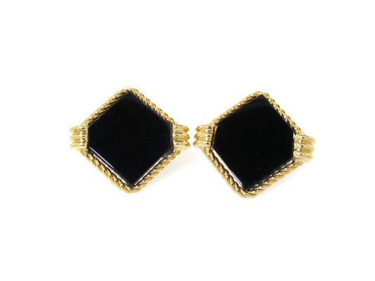 Charles Gold & Co. Black Onyx Cufflinks in 14K