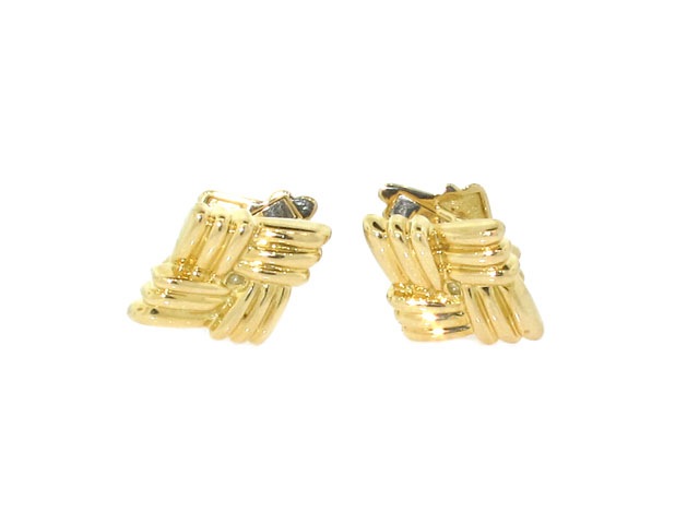 Charles Gold & Co. Basketweave Cufflinks in 18K