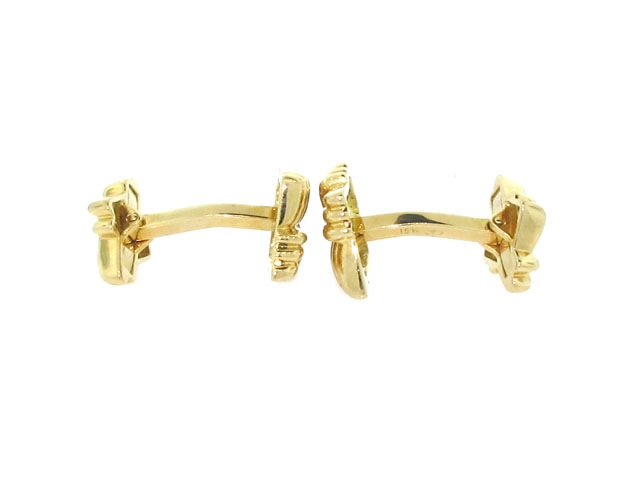 Charles Gold & Co. Basketweave Cufflinks in 18K