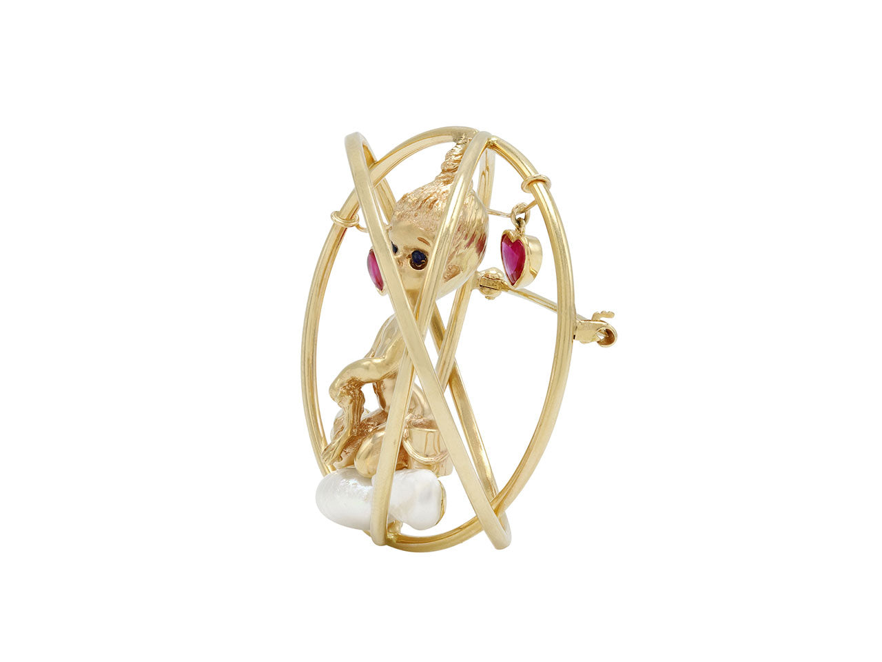 Ruser 'Monday's Child' Brooch in 14K Gold