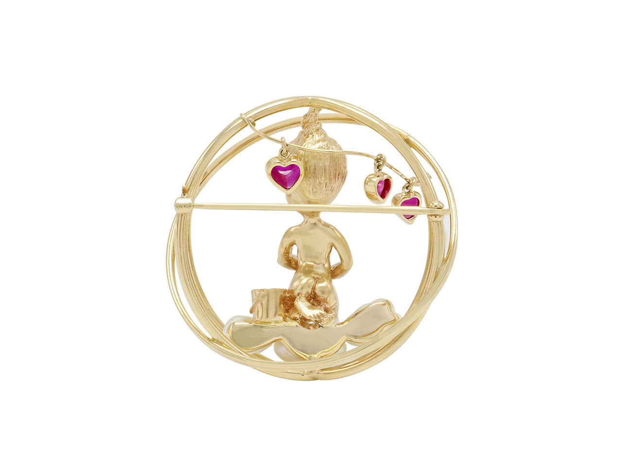 Ruser 'Monday's Child' Brooch in 14K Gold