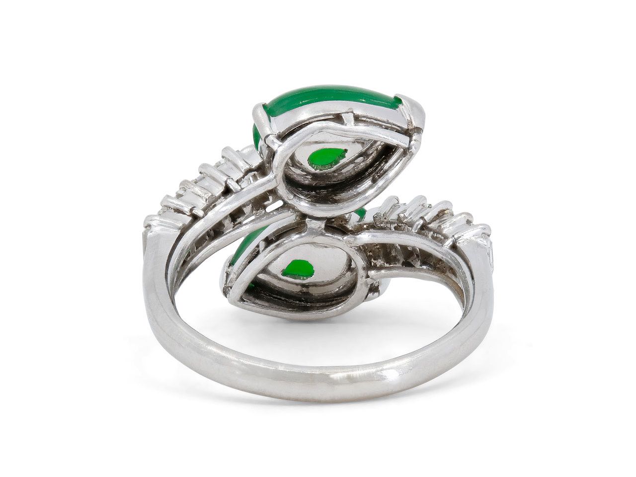 Jadeite and Diamond Ring in Platinum