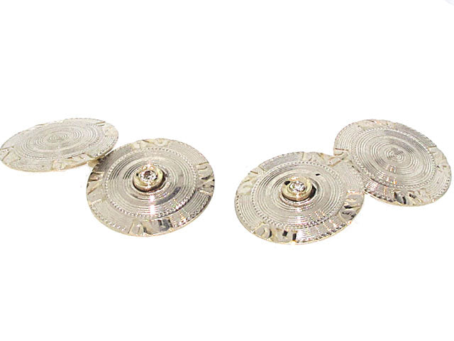 Art Deco Diamond Cufflinks in Platinum