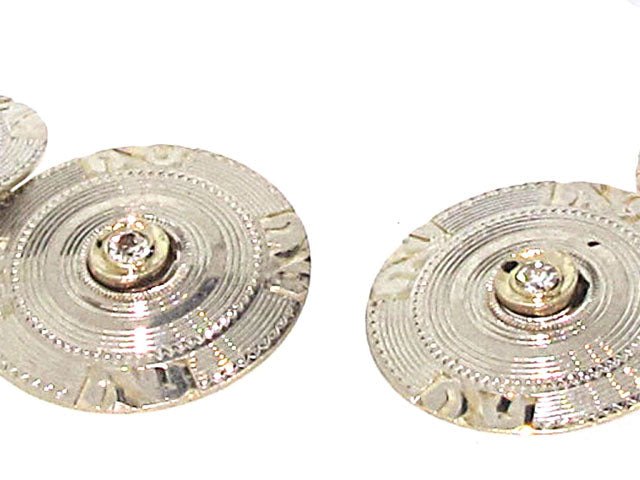 Art Deco Diamond Cufflinks in Platinum