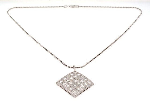 Bez Ambar Blaze-cut Diamond Pendant in 18K White Gold