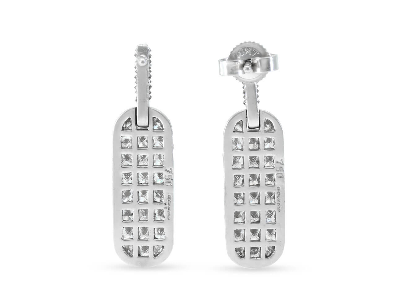 Bez Ambar Diamond Earrings in 18K White Gold