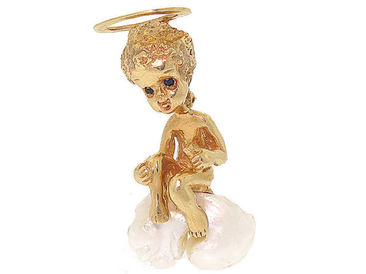 Ruser 'Sunday's Child' Brooch in 14K Gold