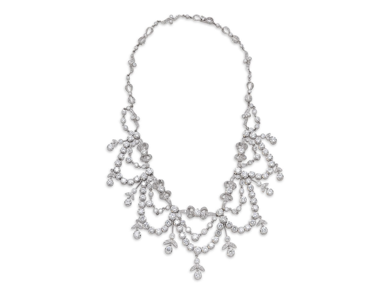 Diamond Garland Necklace in Platinum