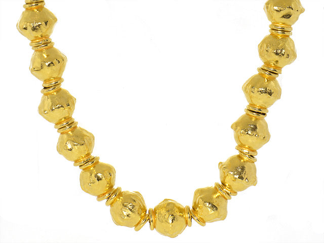 Jean Mahie Bead Necklace in 22K Gold