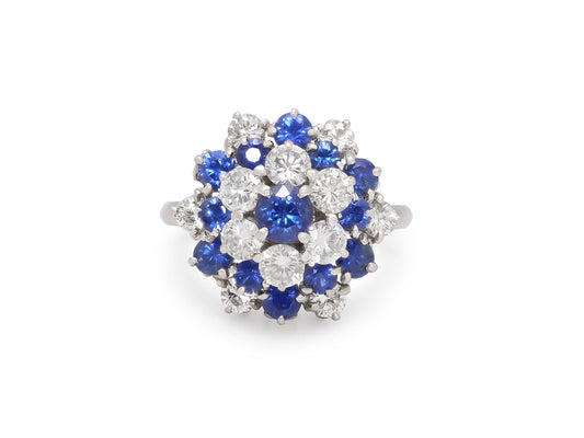 Tiffany & Co. Sapphire and Diamond Ring in Platinum