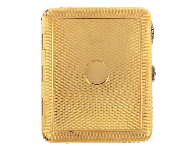 Art Deco Sapphire and Diamond Cigarette Case in 18K