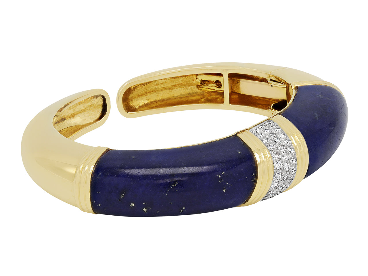 Trio Lapis and Diamond Bracelet in 18K Gold