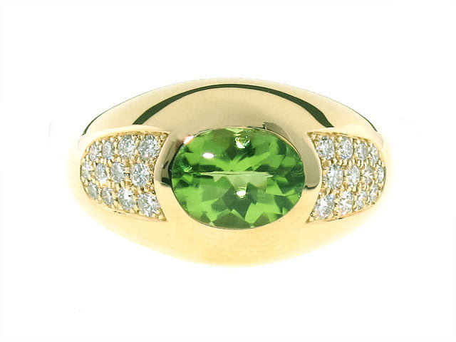 Mauboussin Peridot and Diamond 'Aloha' Ring in 18K