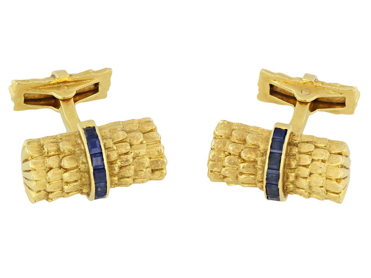 Tiffany & Co. Sapphire Bar Cufflinks in 18K