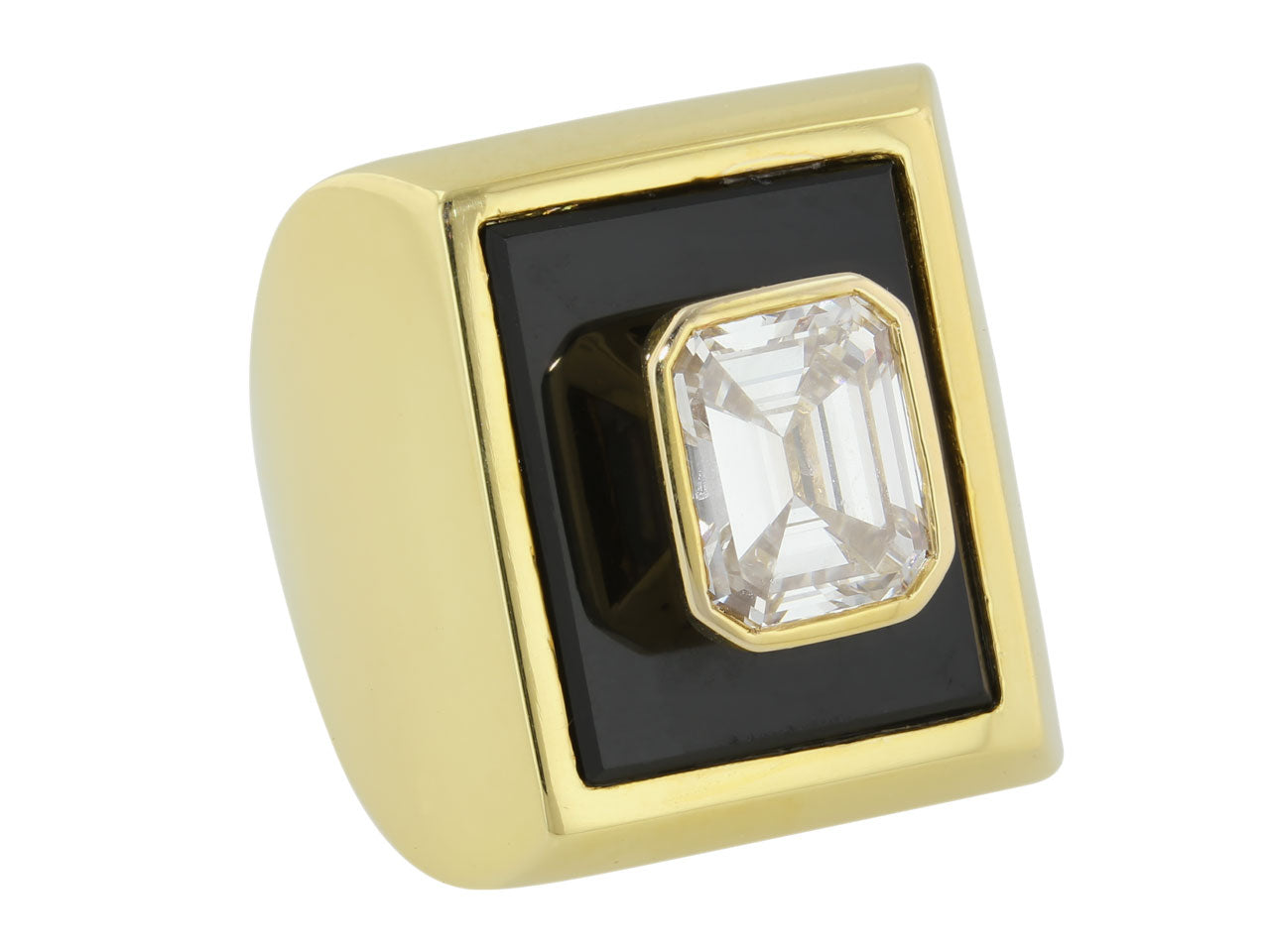 Van Cleef & Arpels Emerald Cut Diamond, 3.23 Carat G/VS-2, Ring in 18K