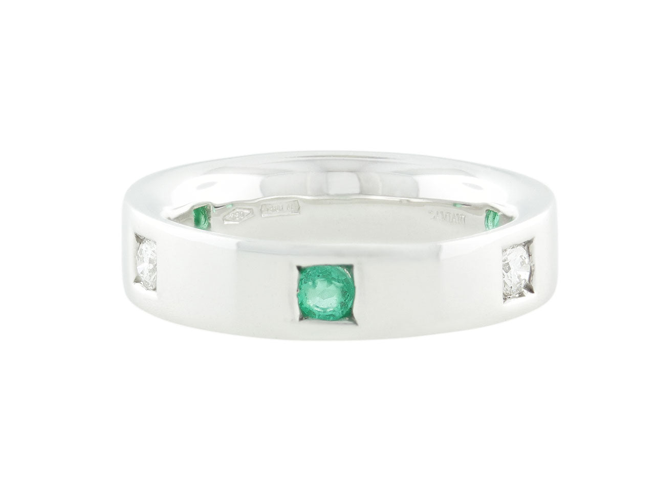 Damiani Emerald and Diamond Ring in 18K