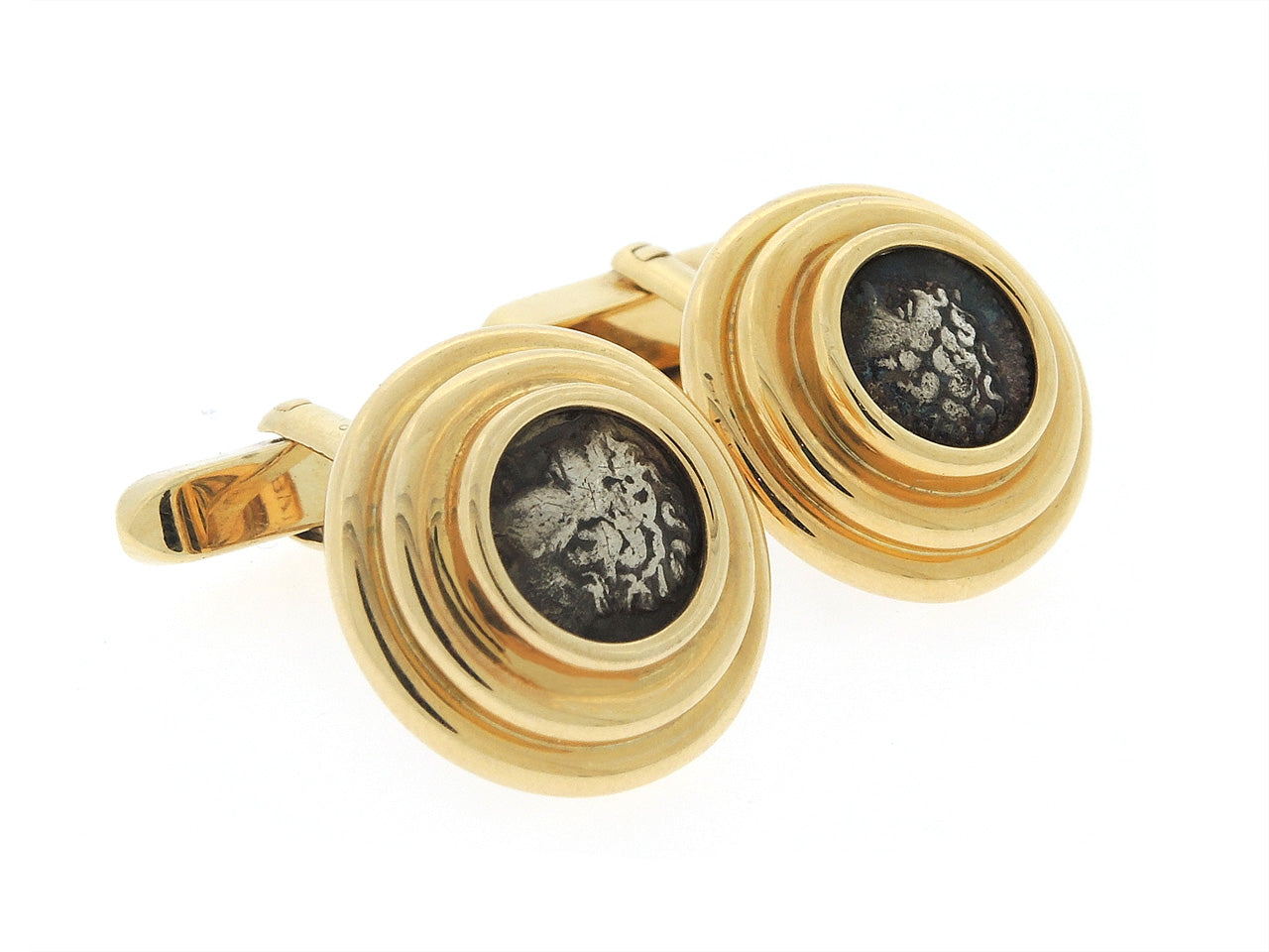 Bulgari Ancient Coin Cufflinks in 18K