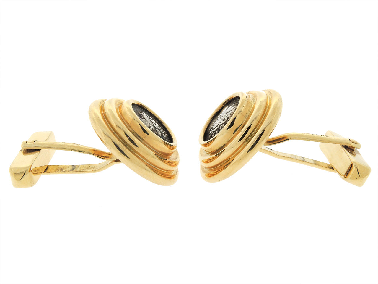 Bulgari Ancient Coin Cufflinks in 18K