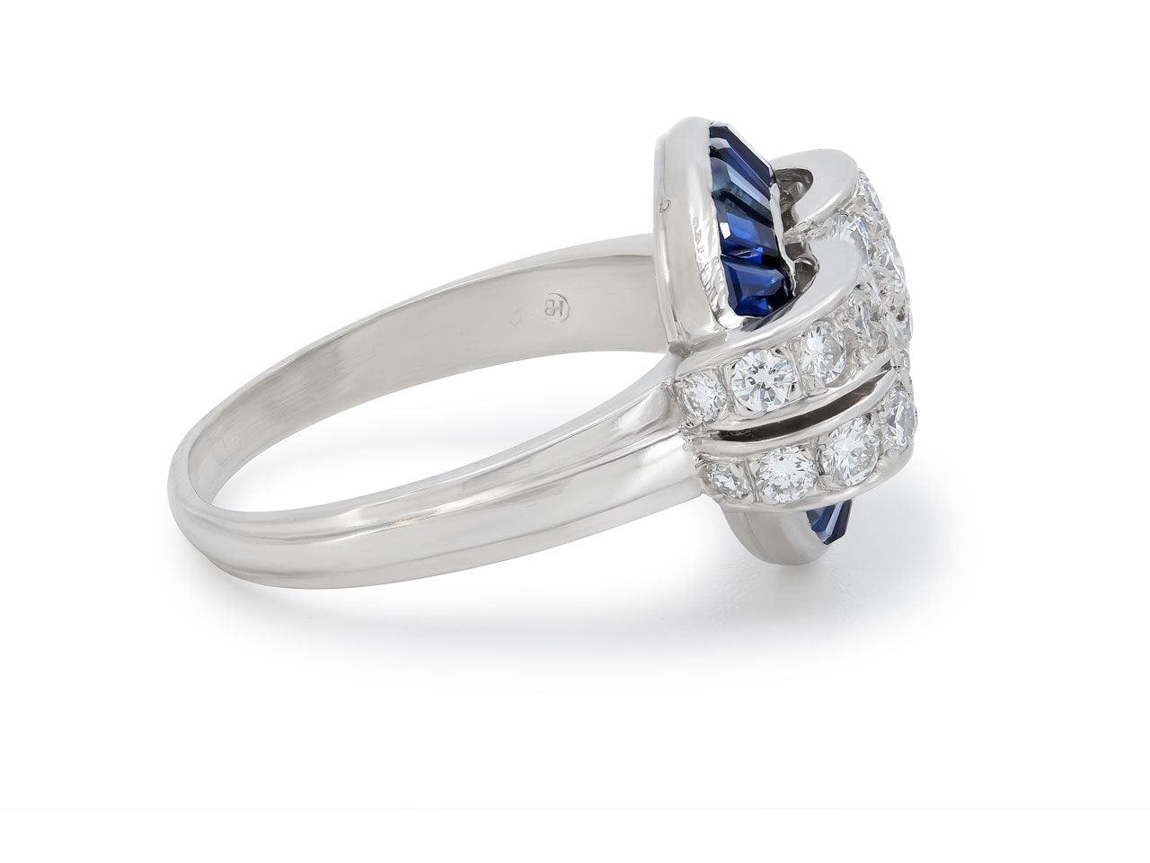 Oscar Heyman Sapphire and Diamond Ring in Platinum