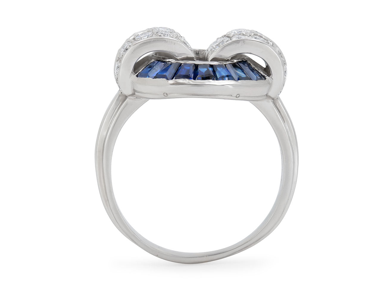 Oscar Heyman Sapphire and Diamond Ring in Platinum