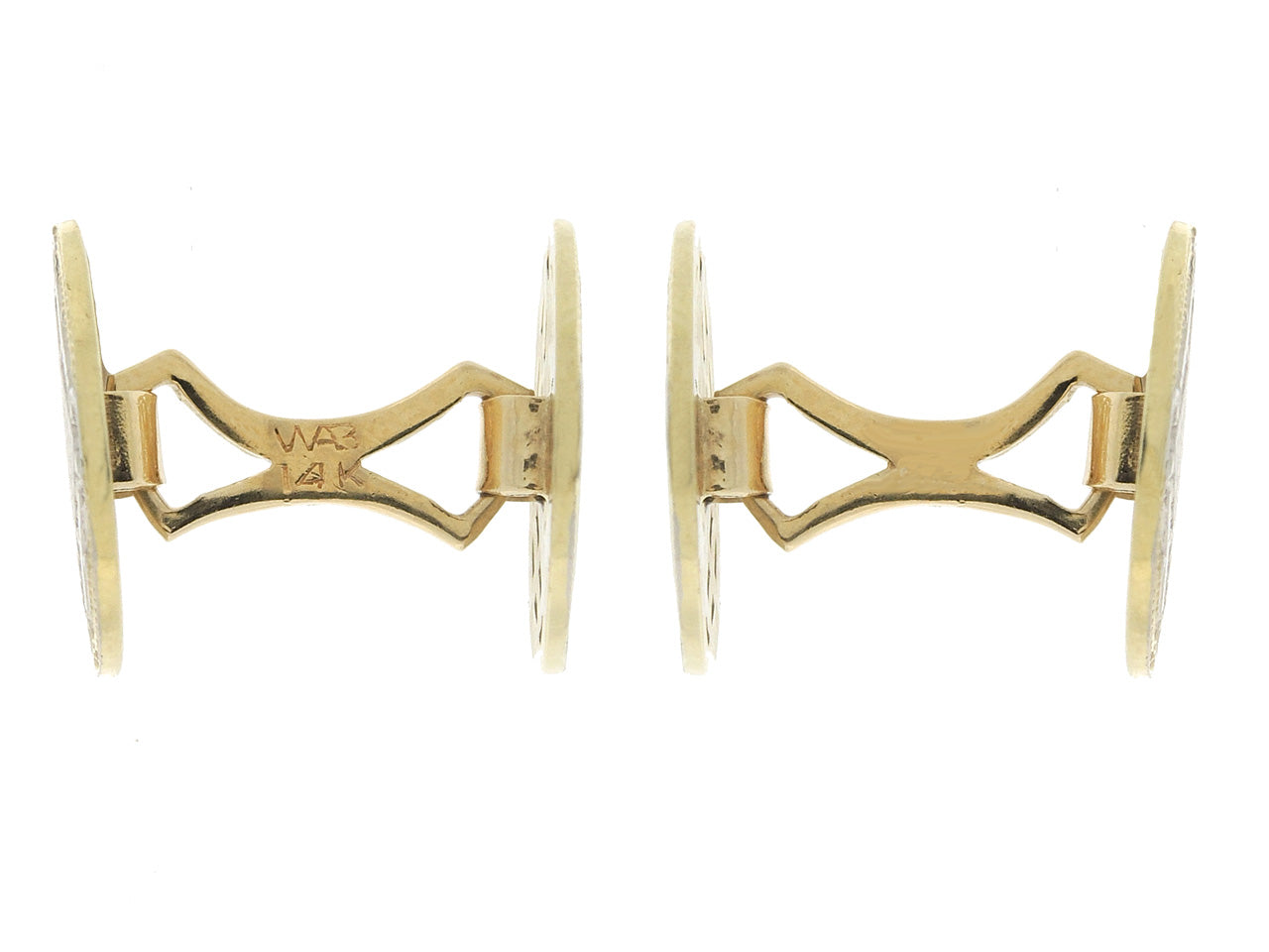 Antique Edwardian Cufflinks in Platinum and 14K