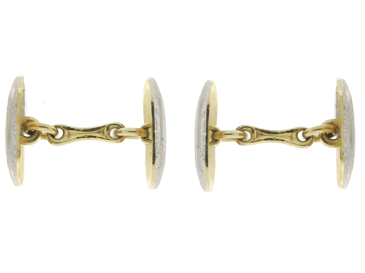 Antique Edwardian Cufflinks in Platinum and 14K