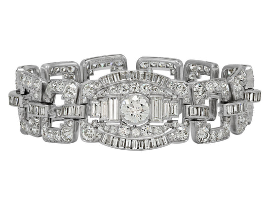 Art Deco Diamond Bracelet in Platinum