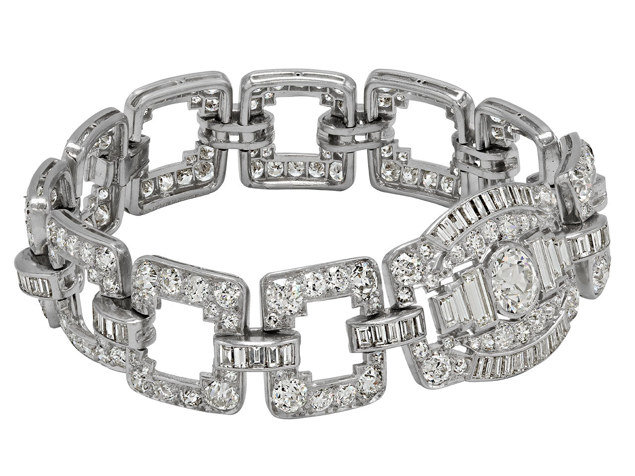 Art Deco Diamond Bracelet in Platinum